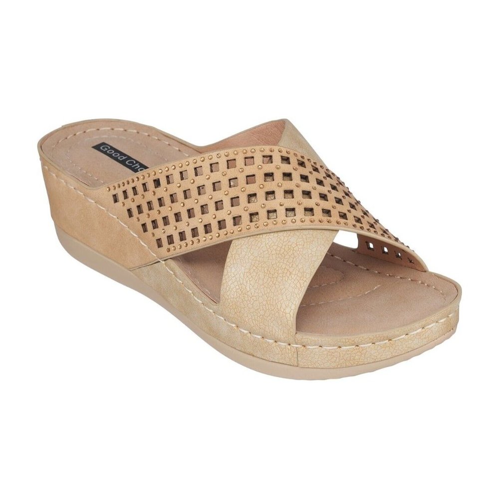 Good Choice Isabella Gold Wedge Sandals size 8.5